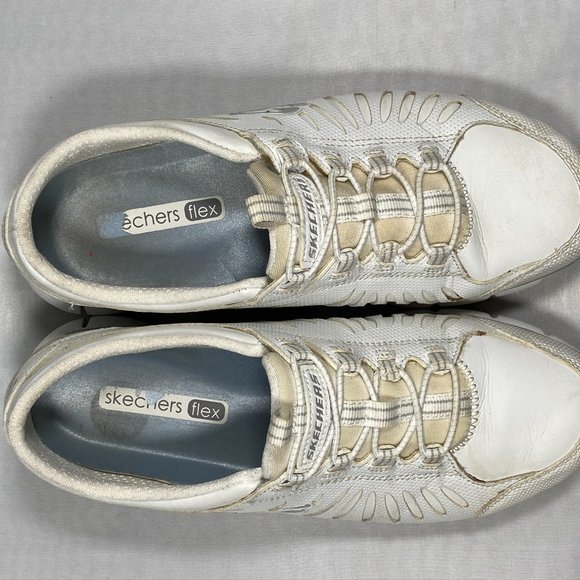 Skechers Womens Aftermath Running Bungee White Shoes Size 6.5 - Picture 4 of 8